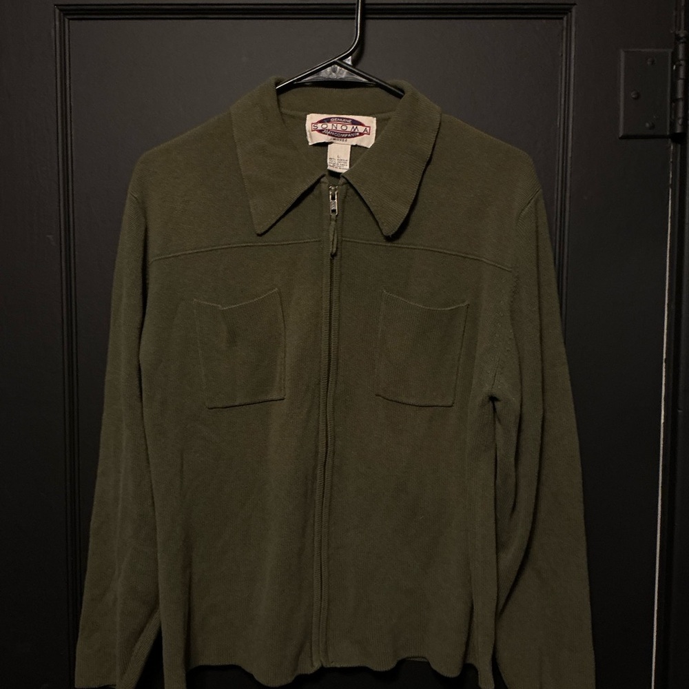 Vintage Sonoma Forest Green Knit Jacket size L